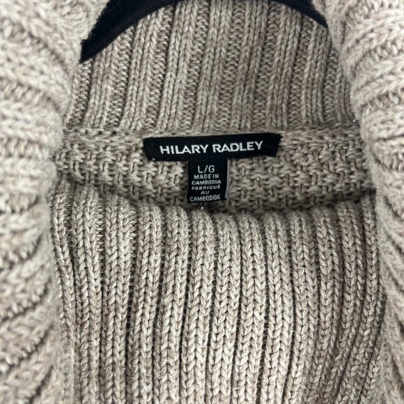 Hilary Radley Sweater Size L Cowl Neck Long Sleeve 70% Cotton 30% Polyester - Picture 5 of 9